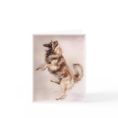 Belgian Tervuren Jump! Greeting Cards by foxbrush
