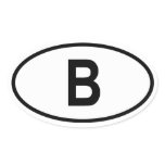 Belgium "B" stickers