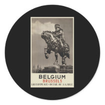 Belgium Brussels Round Stickers