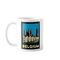 belgium europe art deco retro travel vintage coffee mug