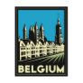 belgium europe art deco retro travel vintage postcard