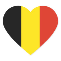 Belgium Flag Heart Sticker