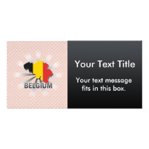 Belgium Flag Map 2.0 Customised Photo Card