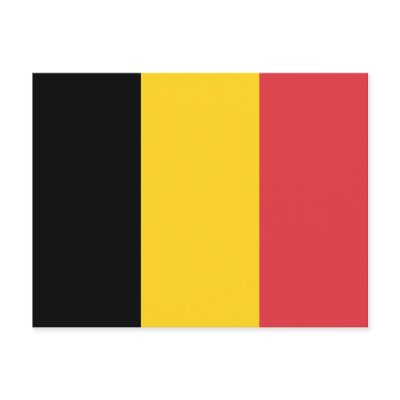 Belgium Flag Postcard by teyes143
