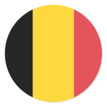 Belgium Flag Round Stickers