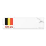 Belgium Flag with Name in French bumper stickers