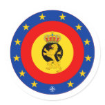 Belgium Military Forces, Belgium Round Stickers