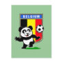 Belgium Soccer Panda Post Card