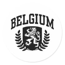 Belgium Round Sticker