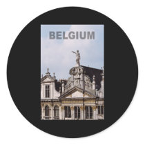 Belgium Round Sticker