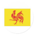 Belgium Walloon Region Flag stickers