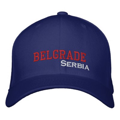 Belgrade City Serbia Embroidered Baseball Cap by GrooveMaster