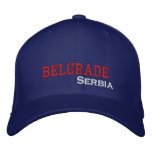 Belgrade City Serbia embroidered hats