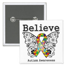 Believe Autism Awareness Pin