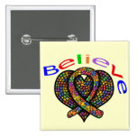 Believe Autism Pinback Button