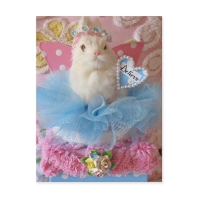 Believe Bunny postcard by eyecandycreations