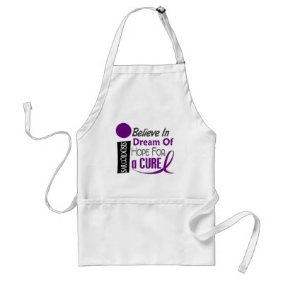 BELIEVE DREAM HOPE Sarcoidosis T-Shirts & Apparel Aprons by awarenessgifts