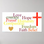 Believe in a Red Cross Poster