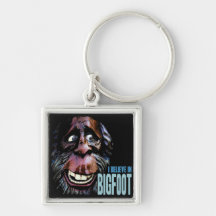 Believe in Bigfoot -  Funny Sasquatch Face Key Chain