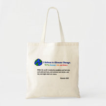 Believe in climate change bag