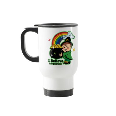 Believe In Leprechauns Coffee Mug by pinkinkart