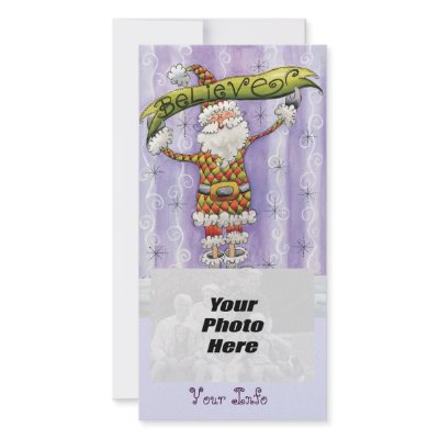 Believe in Santa Christmas Photo Cards by golden_oldies