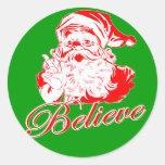 Believe in Santa Round Sticker