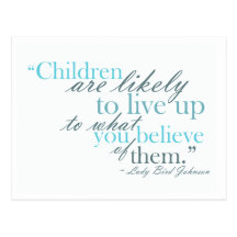 Believe in Your Child Motivational Quotation Postc Postcards
