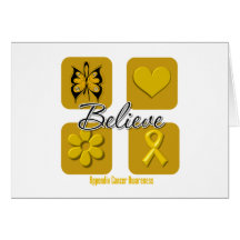 Believe Inspirations Appendix Cancer Greeting Card