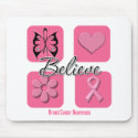 Believe Inspirations Breast Cancer mousepads