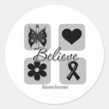 Believe Inspirations Melanoma Sticker