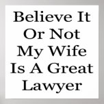 Believe It Or Not My Wife Is A Great Lawyer Posters