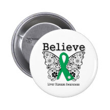 Believe Liver Disease Awareness Buttons