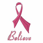 Believe Pink Ribbon Fleece Track Jacket
