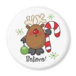 Believe Reindeer magnets