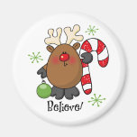 Believe Reindeer Magnets