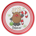 Believe Reindeer Plate