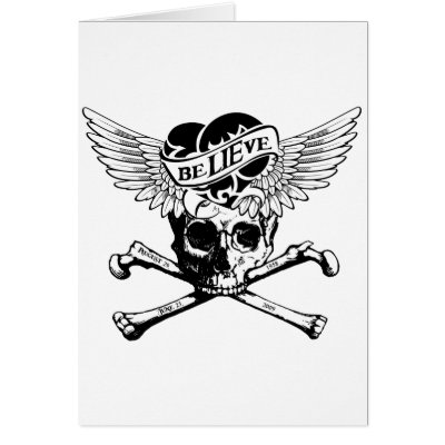 beLIEve Skull Greeting Cards by Adorability