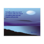 Believe that you can postcards
