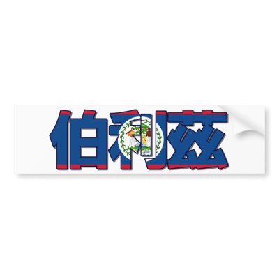 Belise - In Chinese Bumper Sticker by worldtees