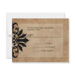 Belise Scroll Flourish RSVP (black/tan) Heather We invitations