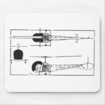 Bell 47 Helicopter Mouse Mats