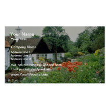 Bell Tower With Papaver Oriental Poppy Business Cards
