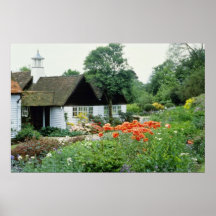 Bell Tower With Papaver Oriental Poppy Poster