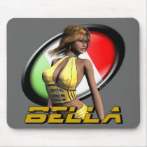Bella Italian for "Beautiful" Sexy Pin Up Mousepad