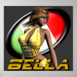 "Bella" Sexy Italian 3D Fantasy Pinup Girl Print!