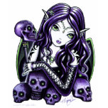 "Belladonna" Purple Skull Black Babydoll Tee t-shirts