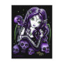 Belladonna Purple Skulls Faerie Postcard