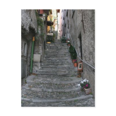 Bellagio, Italy ~ Up Stairs Postcards by pattirm1