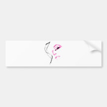 Belle Fille Visage Face Bumper Sticker
